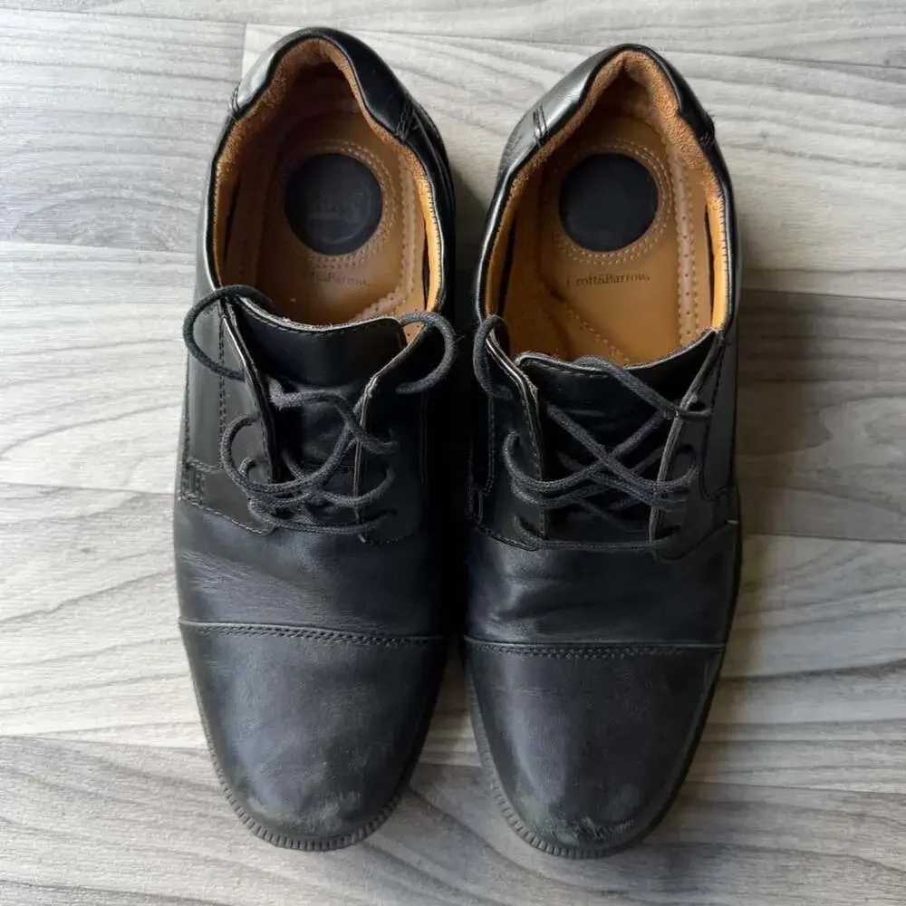 Croft & Barrow Langley Black Leather Oxford Dress Shoes